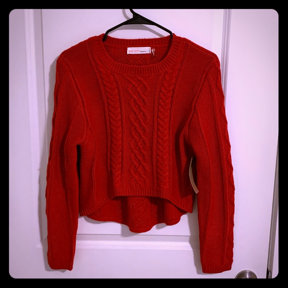 Love Tree Cropped Sweater